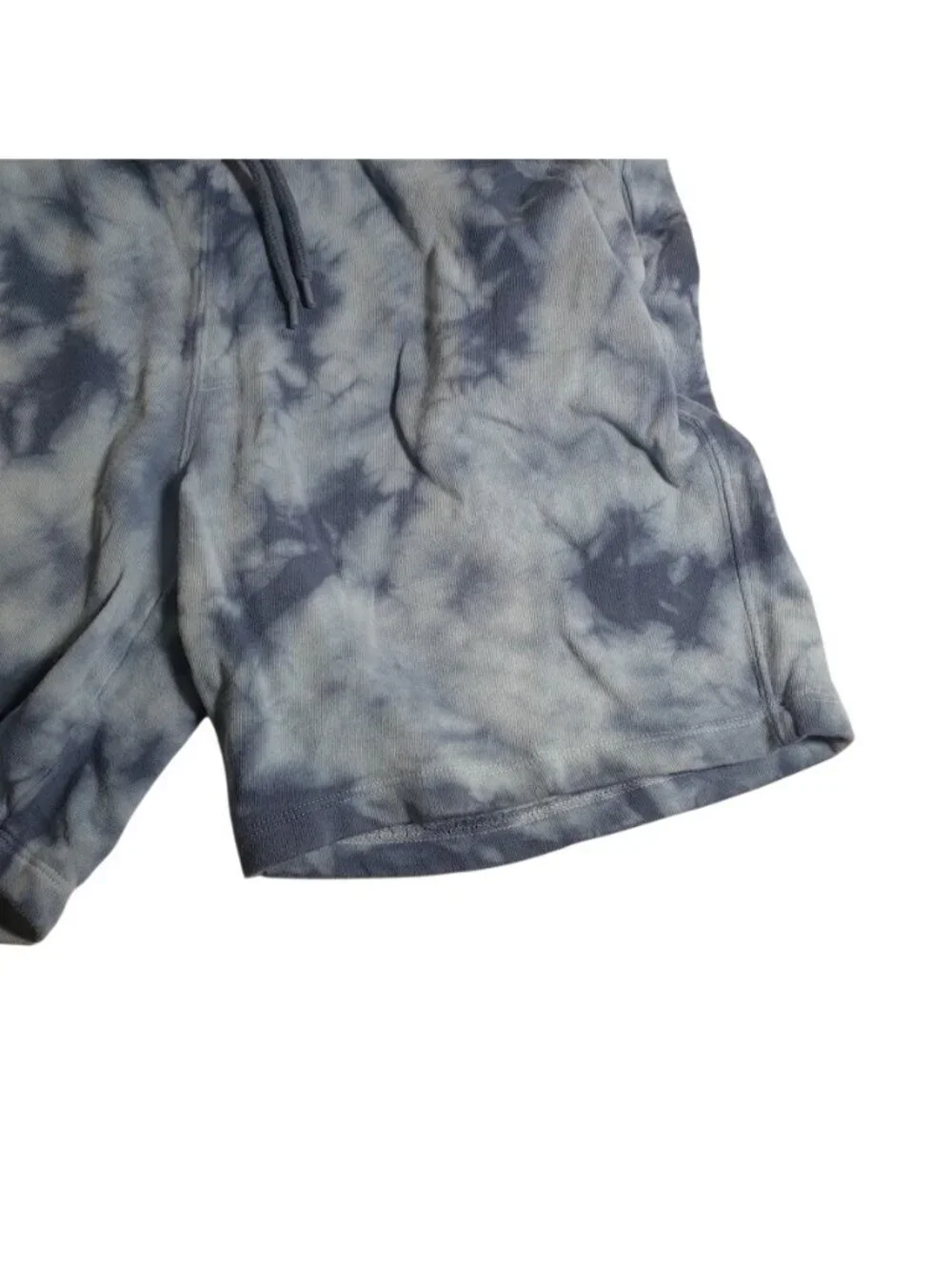 Old Navy Men Tie Dye Drawstring Sweat Shorts Soft Cotton Medium Blue Athletic